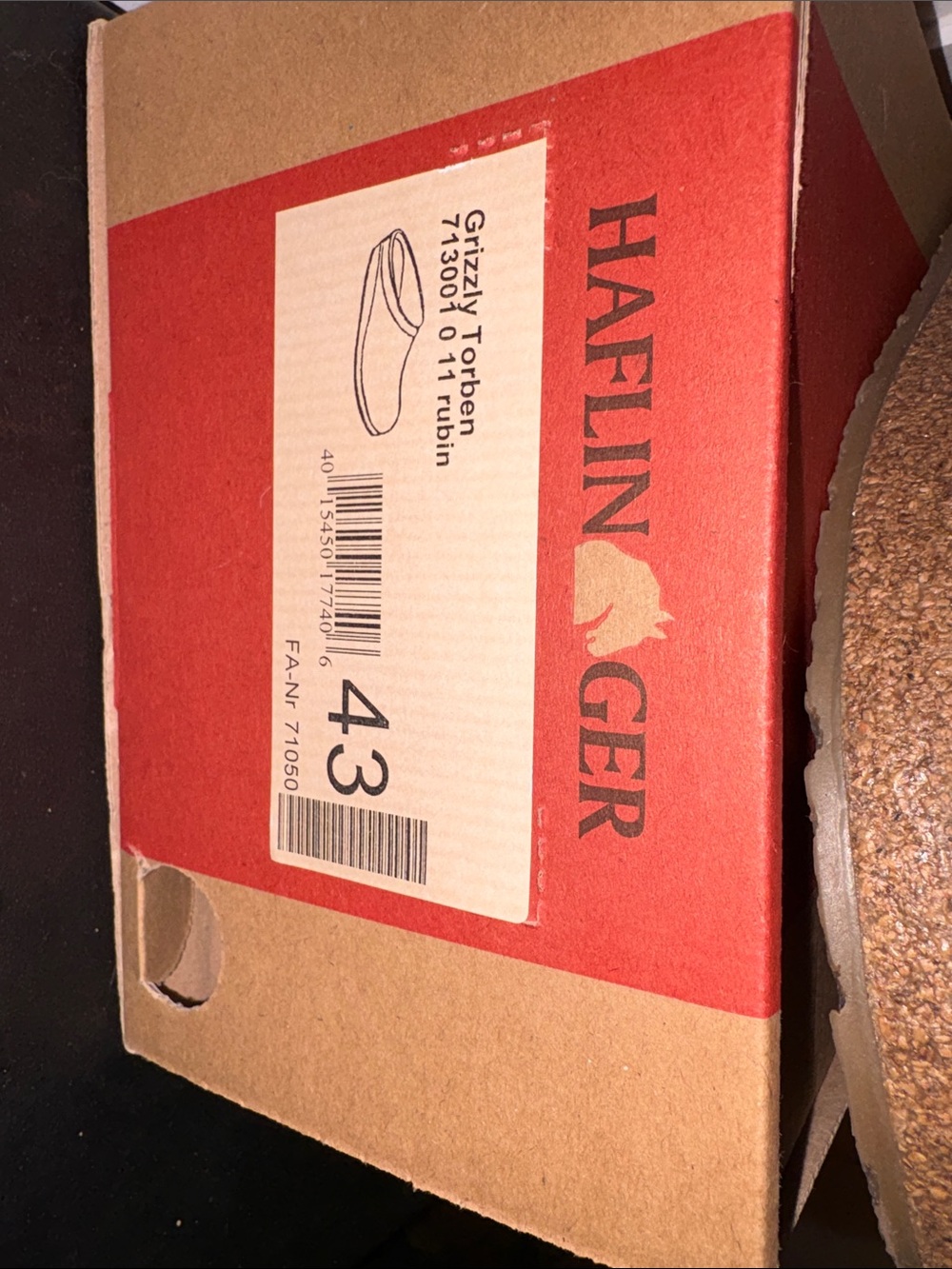 Haflinger Red Wool Clogs - Picture 5 of 5